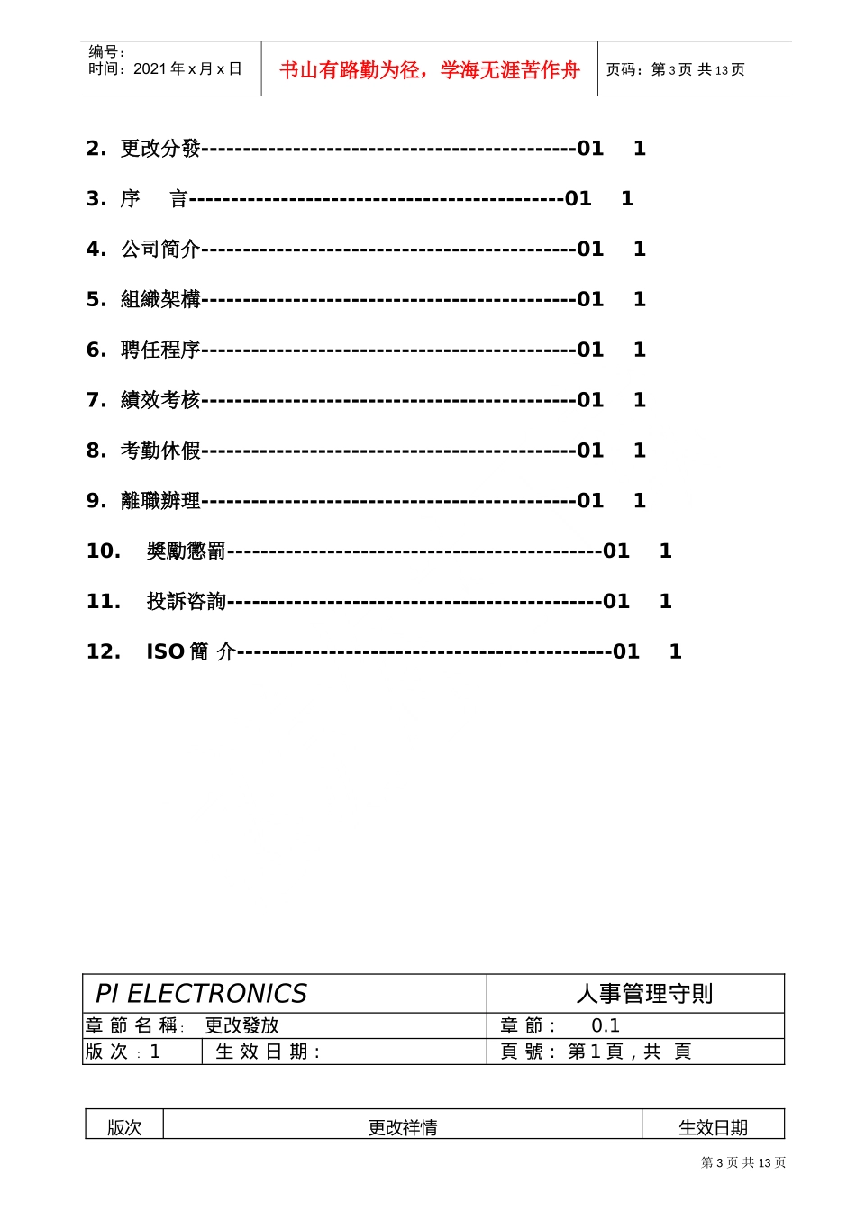 某某电子厂人事管理守则_第3页