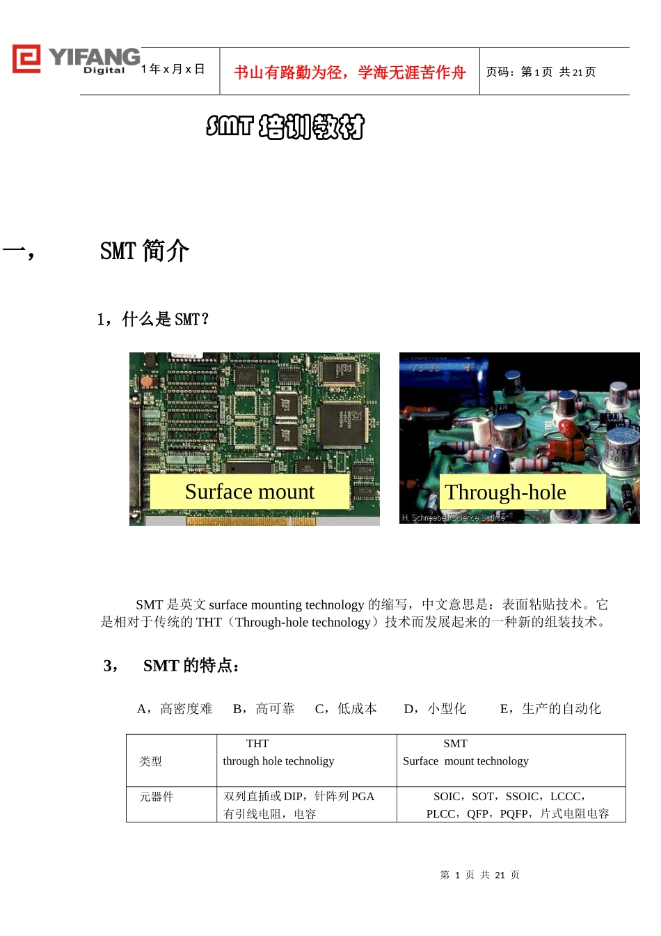 某公司SMT培训教材_第1页