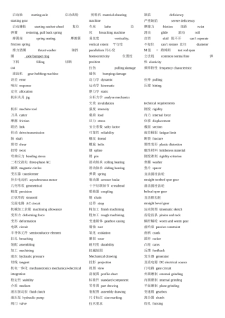 机械专业英文翻译