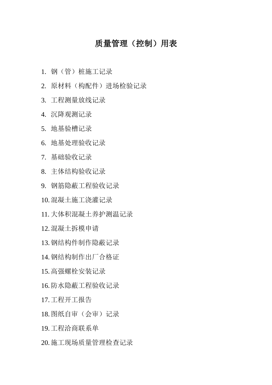 质量管理表27_第1页