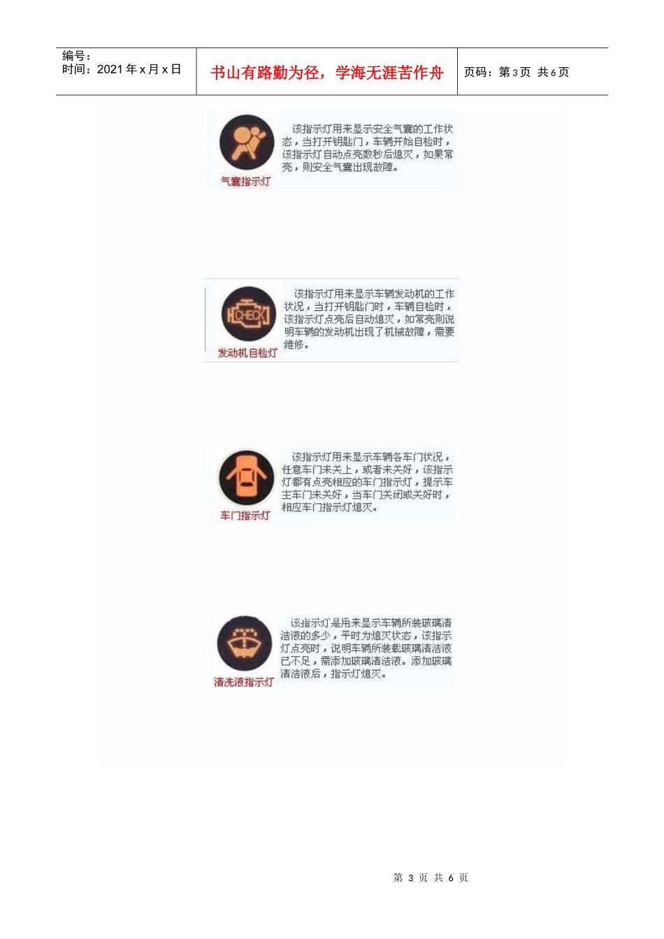 汽车仪表盘常见符_第3页