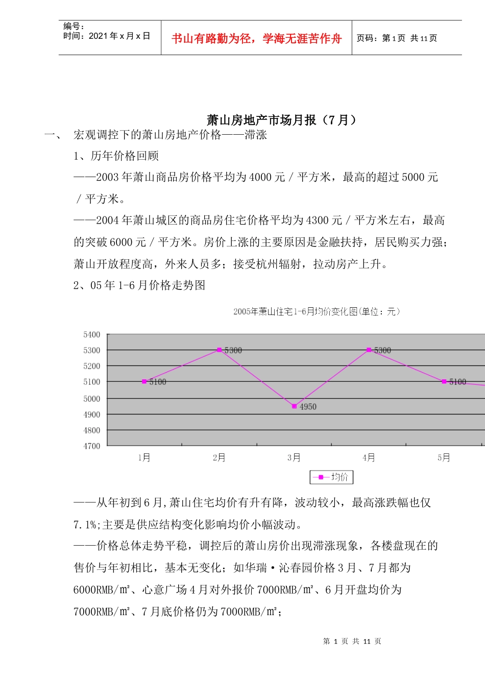 某地房地产市场月报_第1页