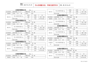 混凝土、砂浆配合比施工组织方案(DOC22页)