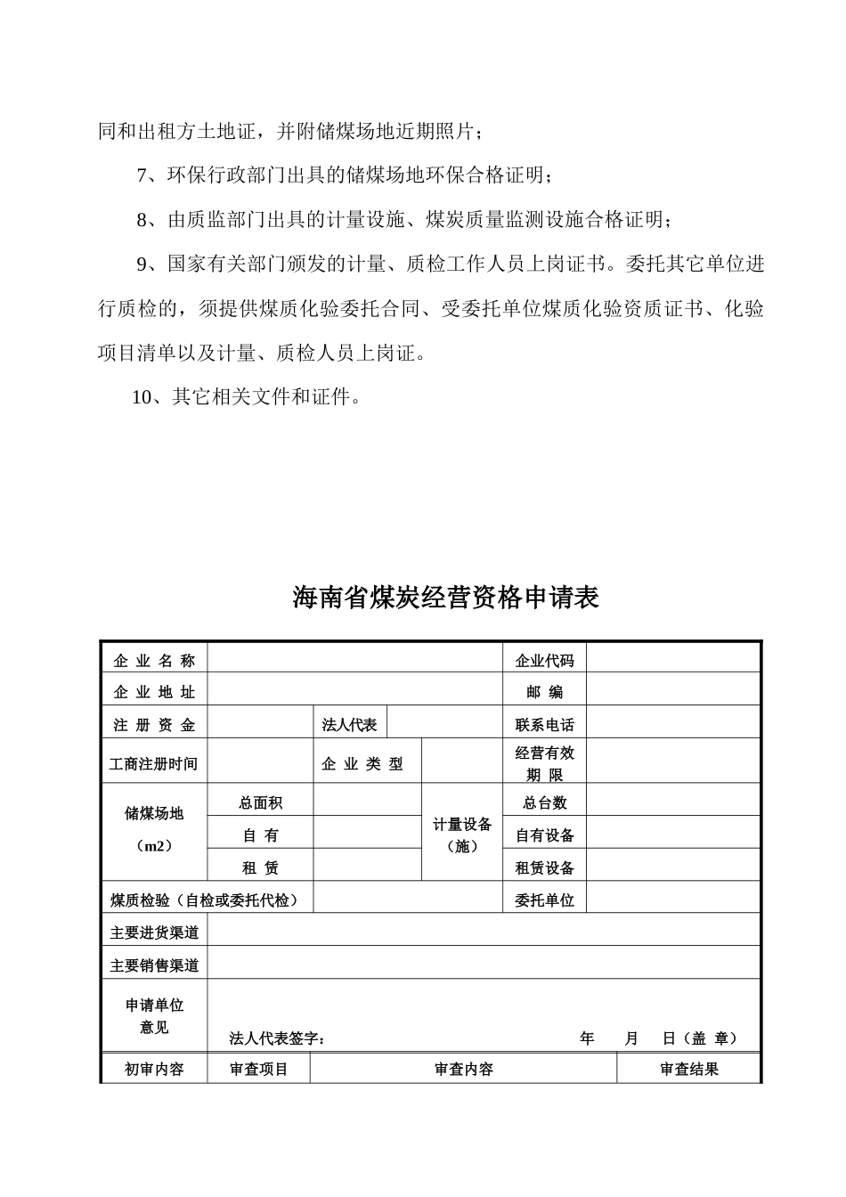 海南省煤炭经营企业年检制度实施细则_第3页