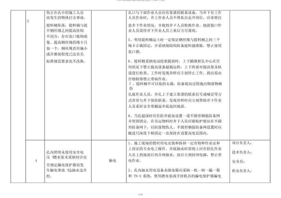 人工挖孔桩危险源及预防措施,辨识_第3页
