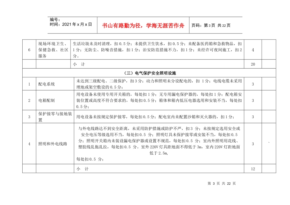 浦口区建筑工程现场安全文明施工措施费考评标准表_第3页