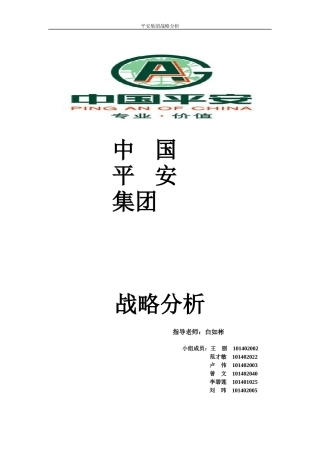 某保险公司战略分析课程