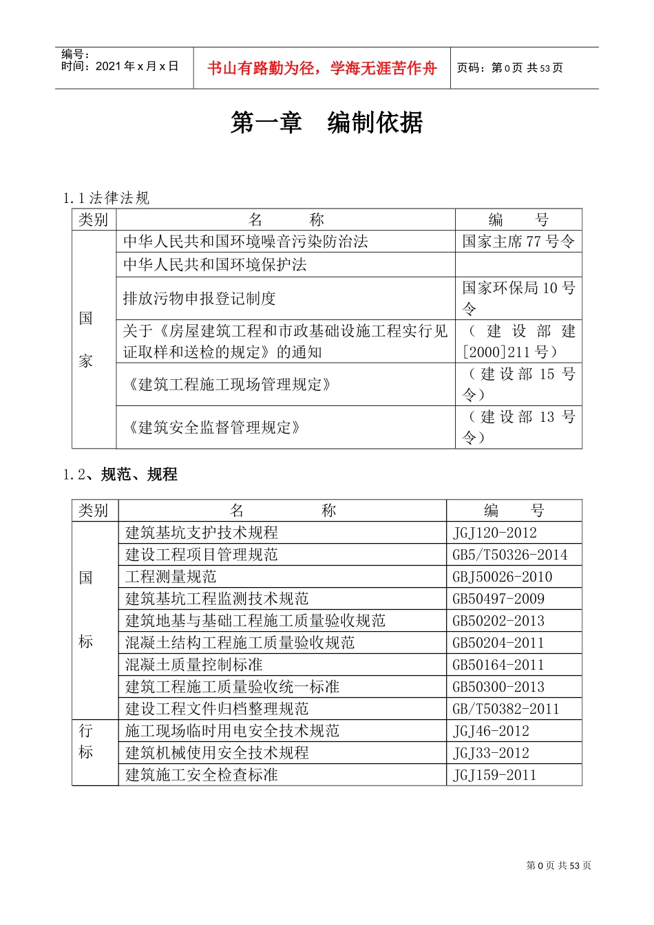 浆砌片石施工方案(DOC53页)_第1页