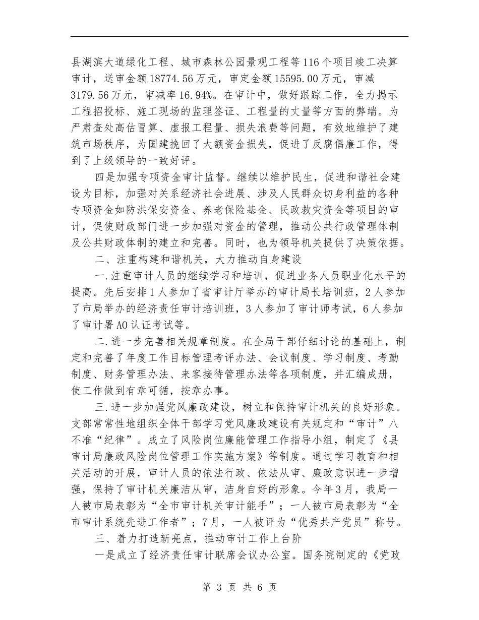 审计局履行职责工作总结【新版】_第3页