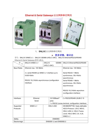 以太网和串行网关,PROBIBUS网关,FNL现场总线网络连接,PROFIBUS DP - RS232、RS422网关