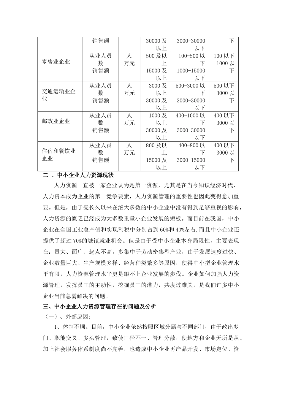 中小企业人力资源体系存在的问题及其对策_第2页