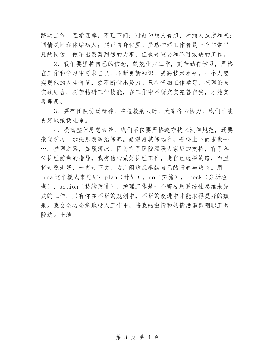 2024年度护士岗前培训个人总结_第3页