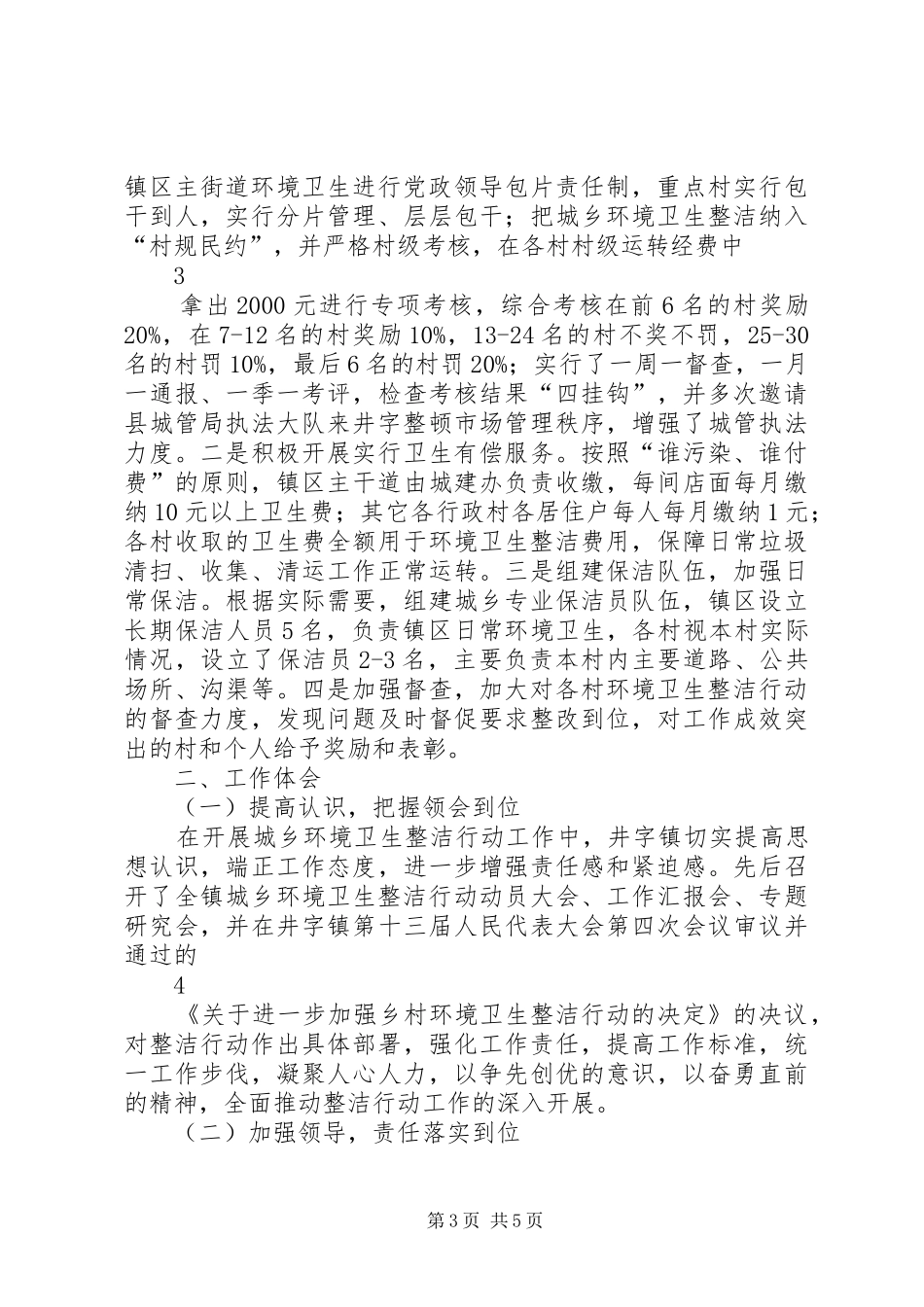 井字镇开展城乡环境卫生整洁行动汇报材料_第3页