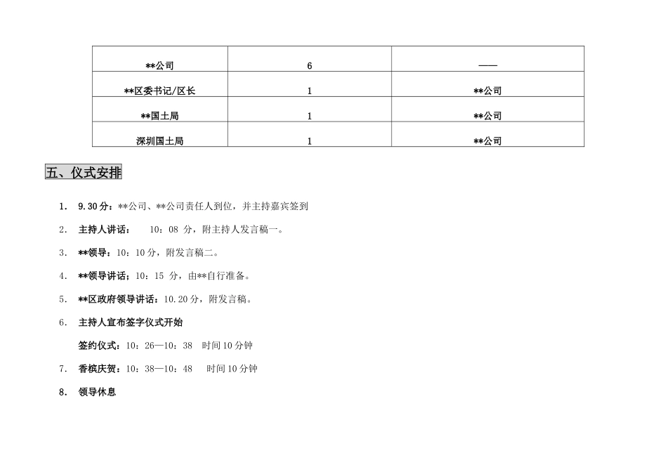 商业广场签约仪式、新闻发布计划书_第3页