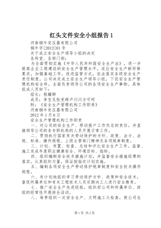 红头文件安全小组报告1