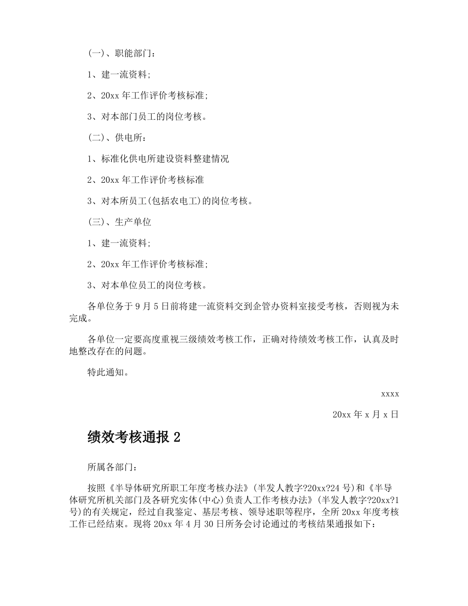 绩效考核通报_第2页