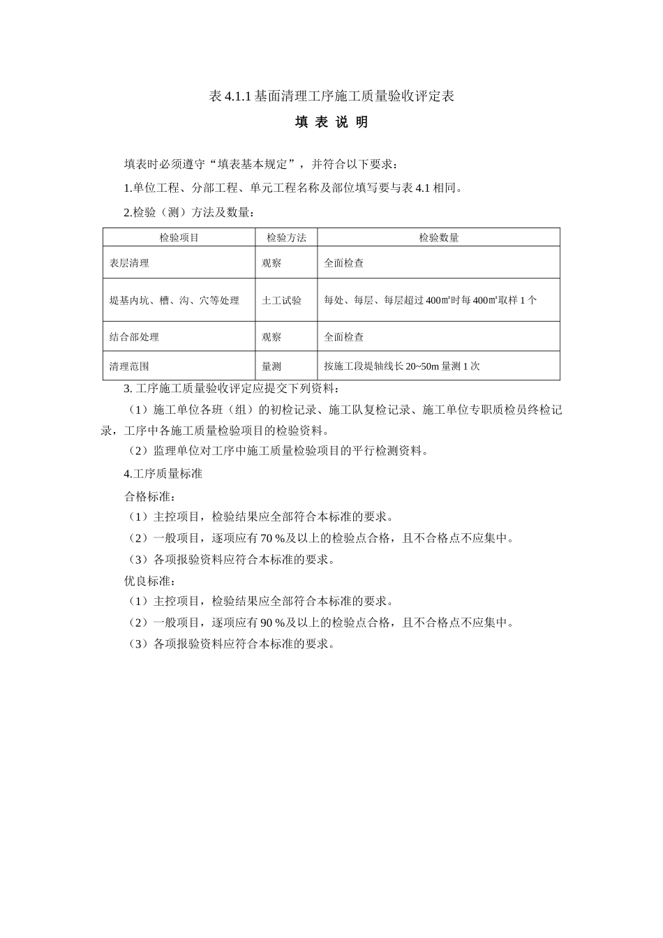 质量评定专用表格堤防工程(吉林编)_第3页