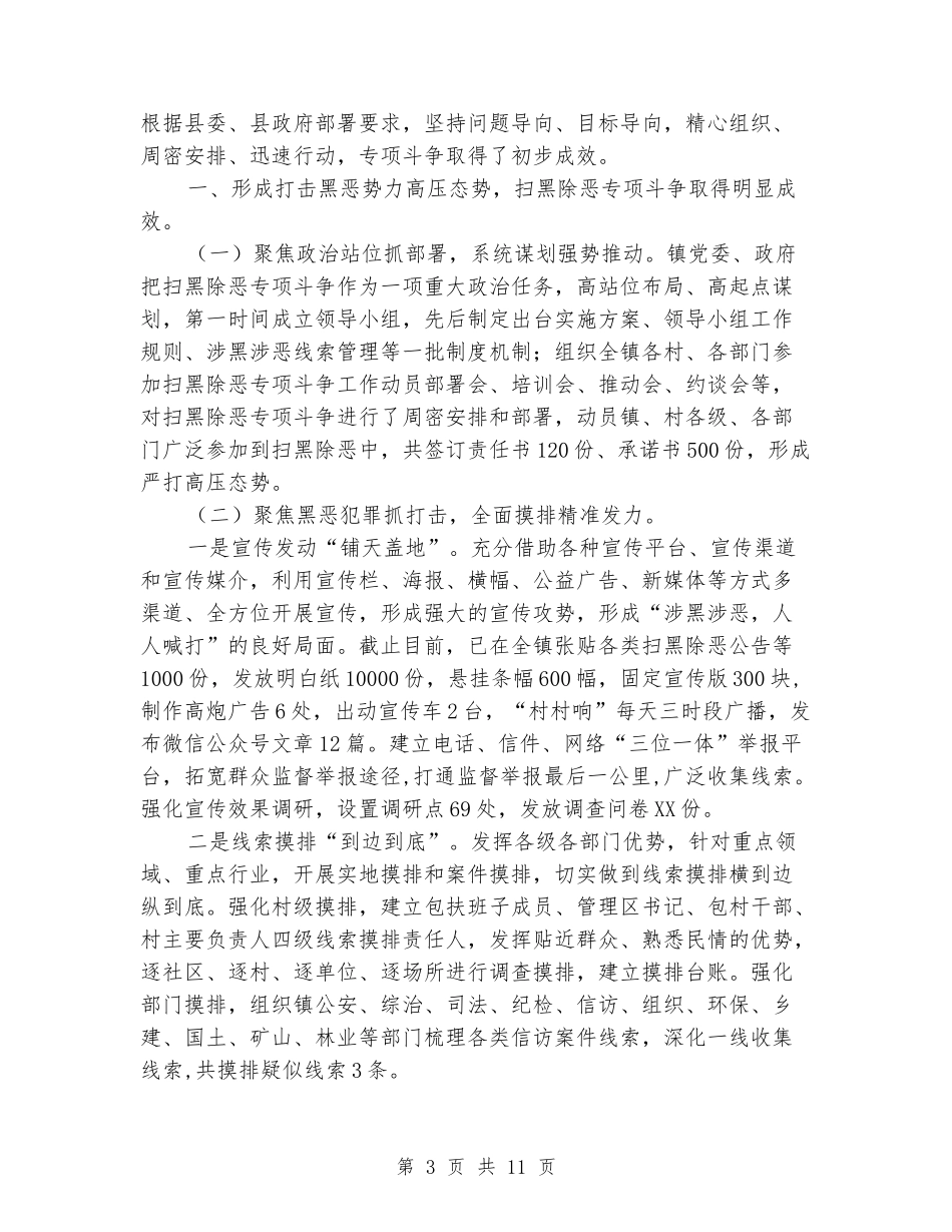 乡镇街道“扫黑除恶”专项斗争工作总结_第3页