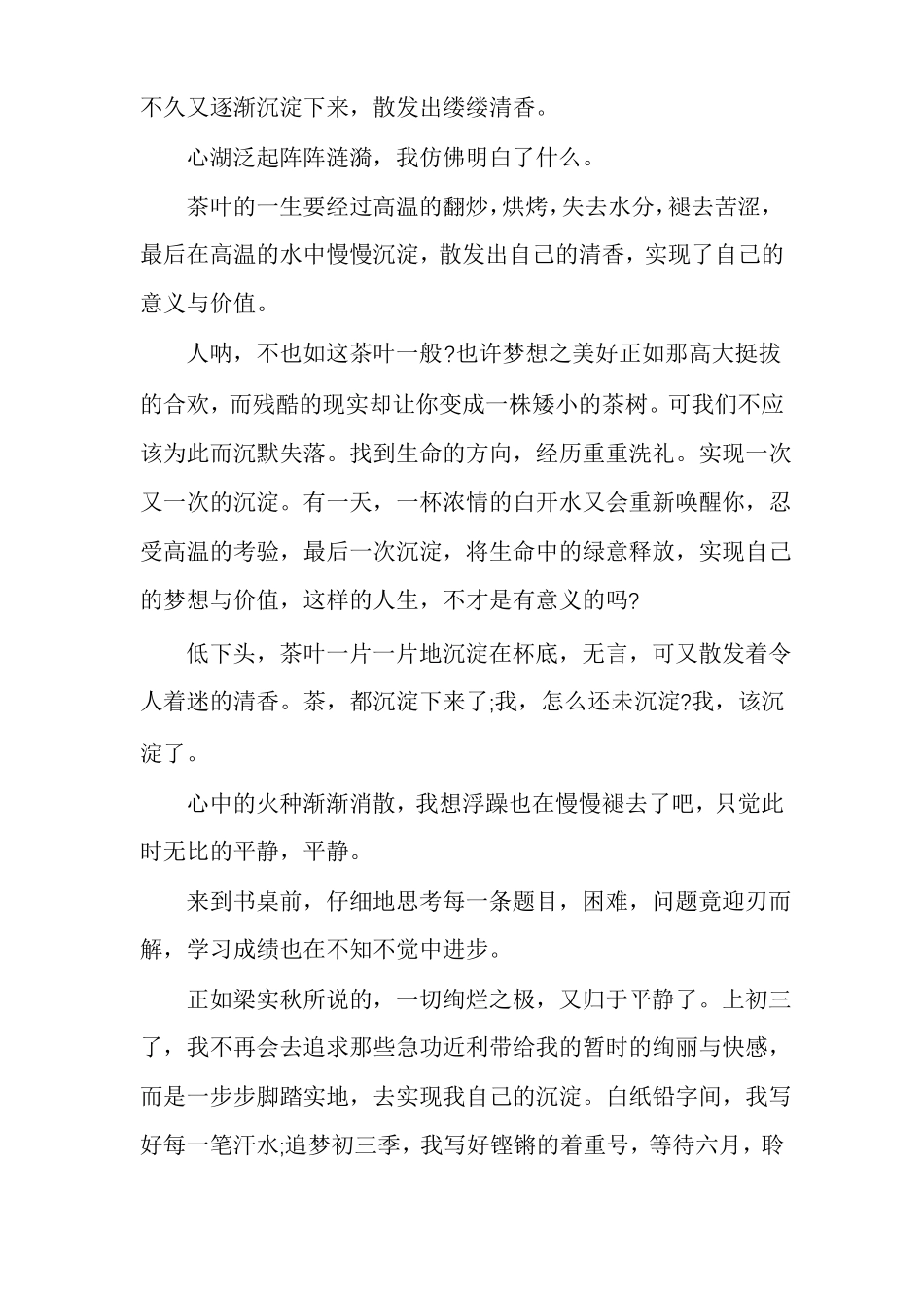 以沉淀为话题的满分作文经典_第2页