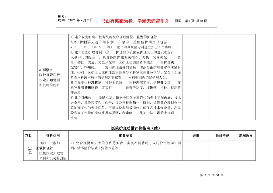 广东省医院护理质量评价指南_第2页