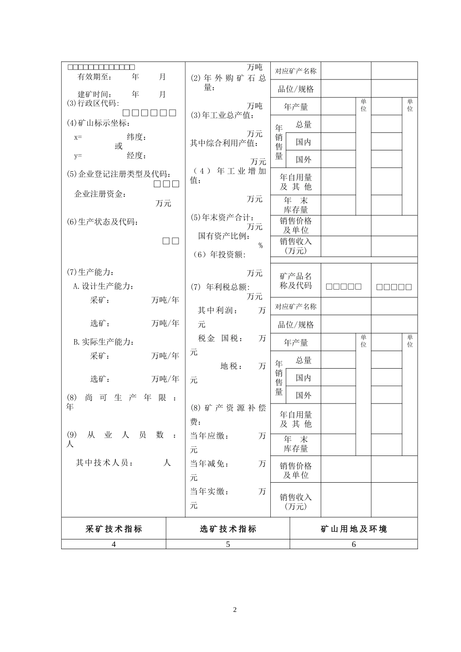 固体矿产资源统计表_第2页