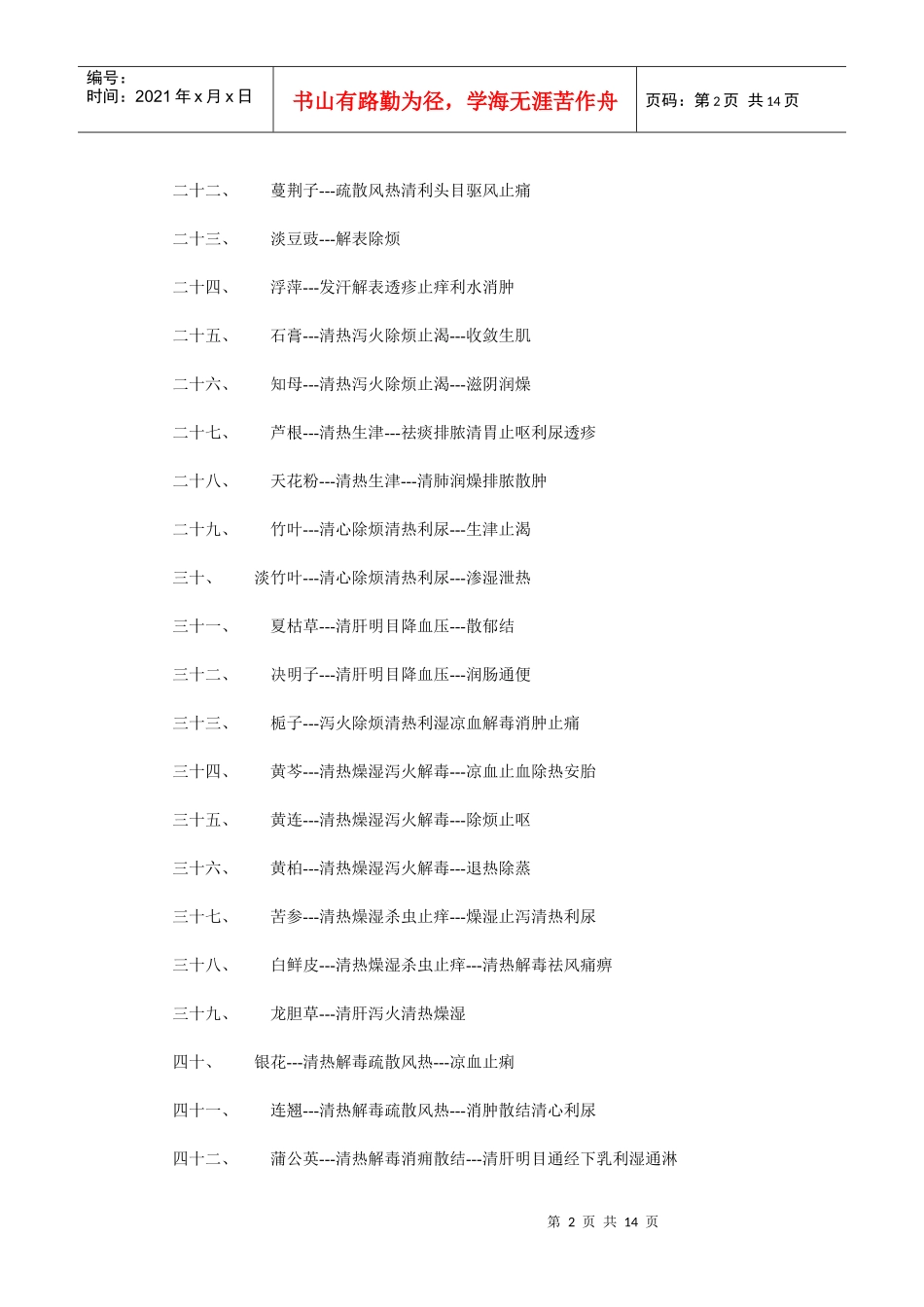 我们常用的中药功效大全介绍_第2页