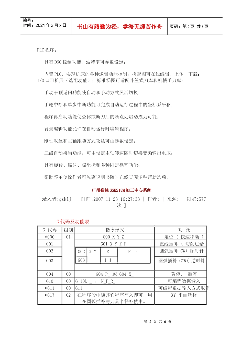 广州数控GSK218M加工中心系统_第2页