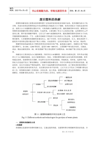 废旧塑料的热解-新