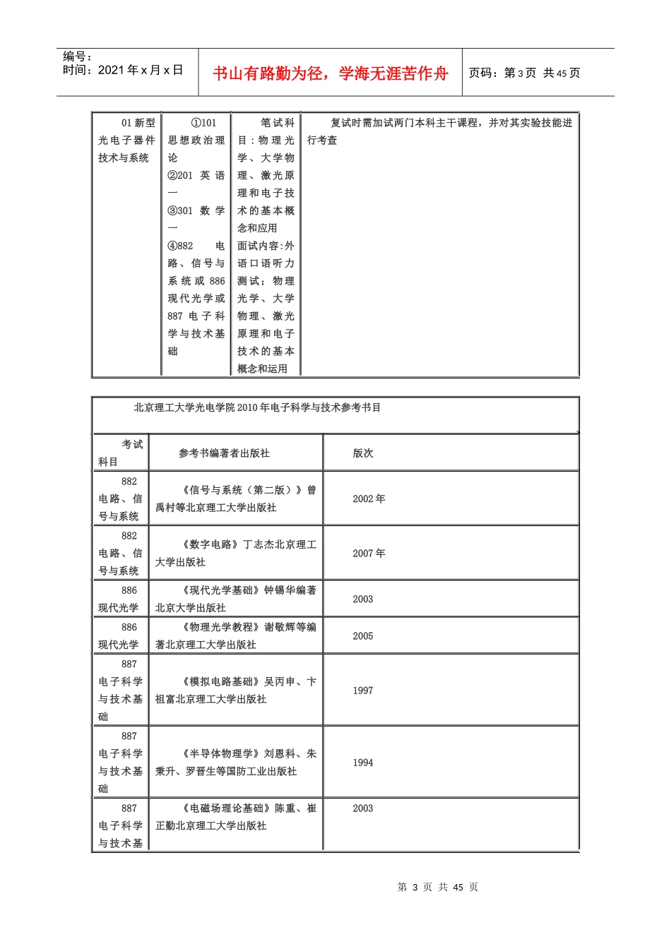 微电子各校初复试考试科目_第3页