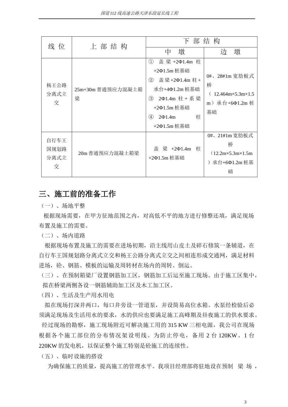 国道112线高速公路天津东段延长线工程施工组织设计_第3页