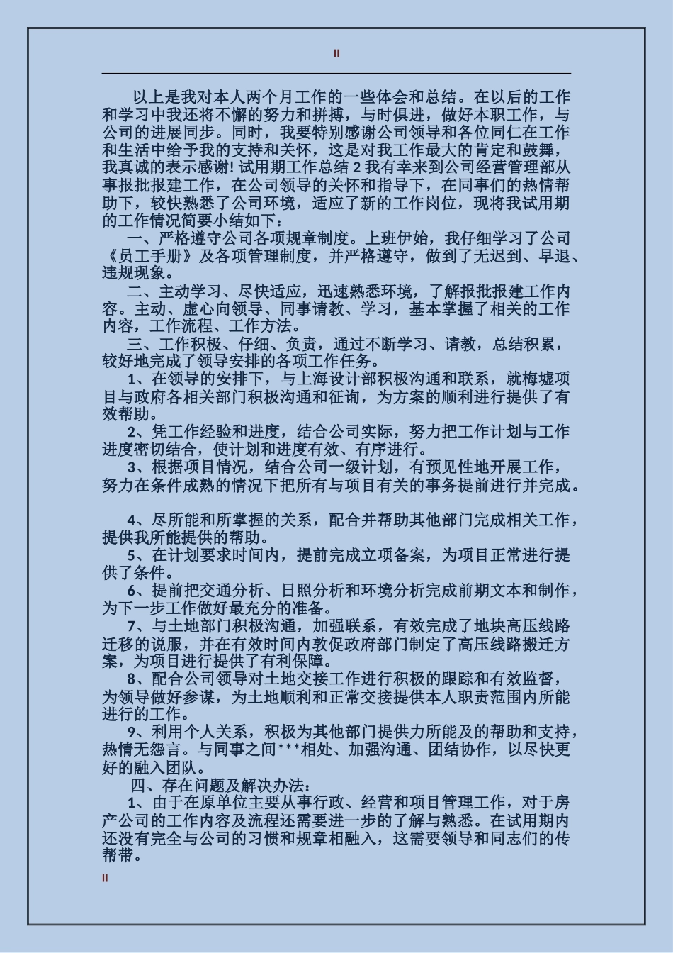 2024年3月试用期转正工作总结范文_第2页