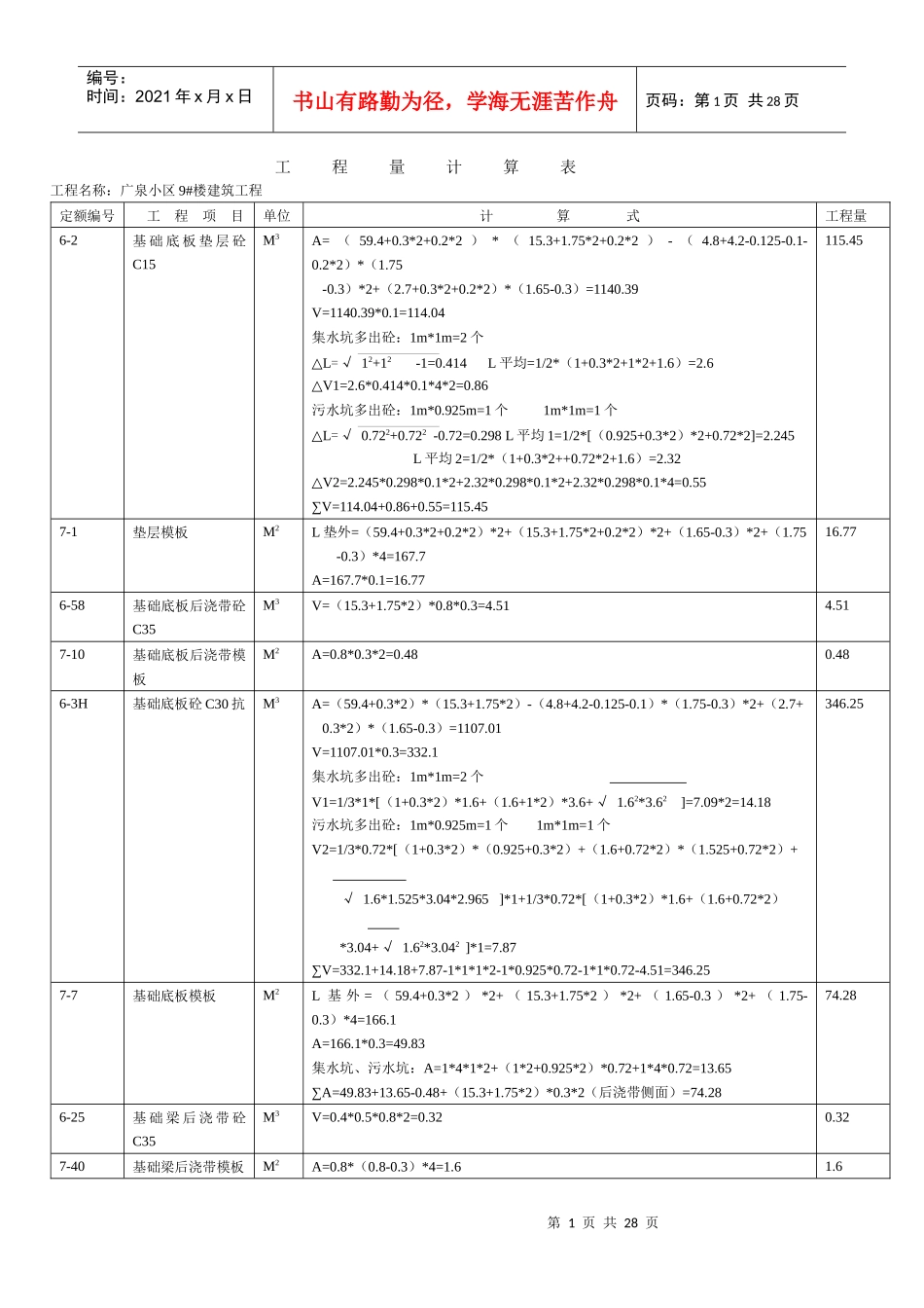 广联达算量套价实例-XX小区_第1页