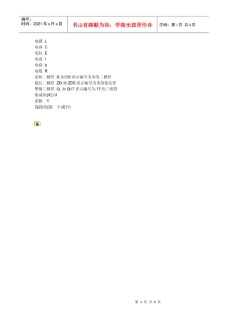 常用电子元器件的表示方法