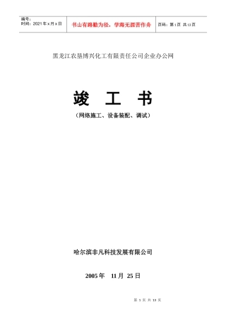 博兴化工竣工报告