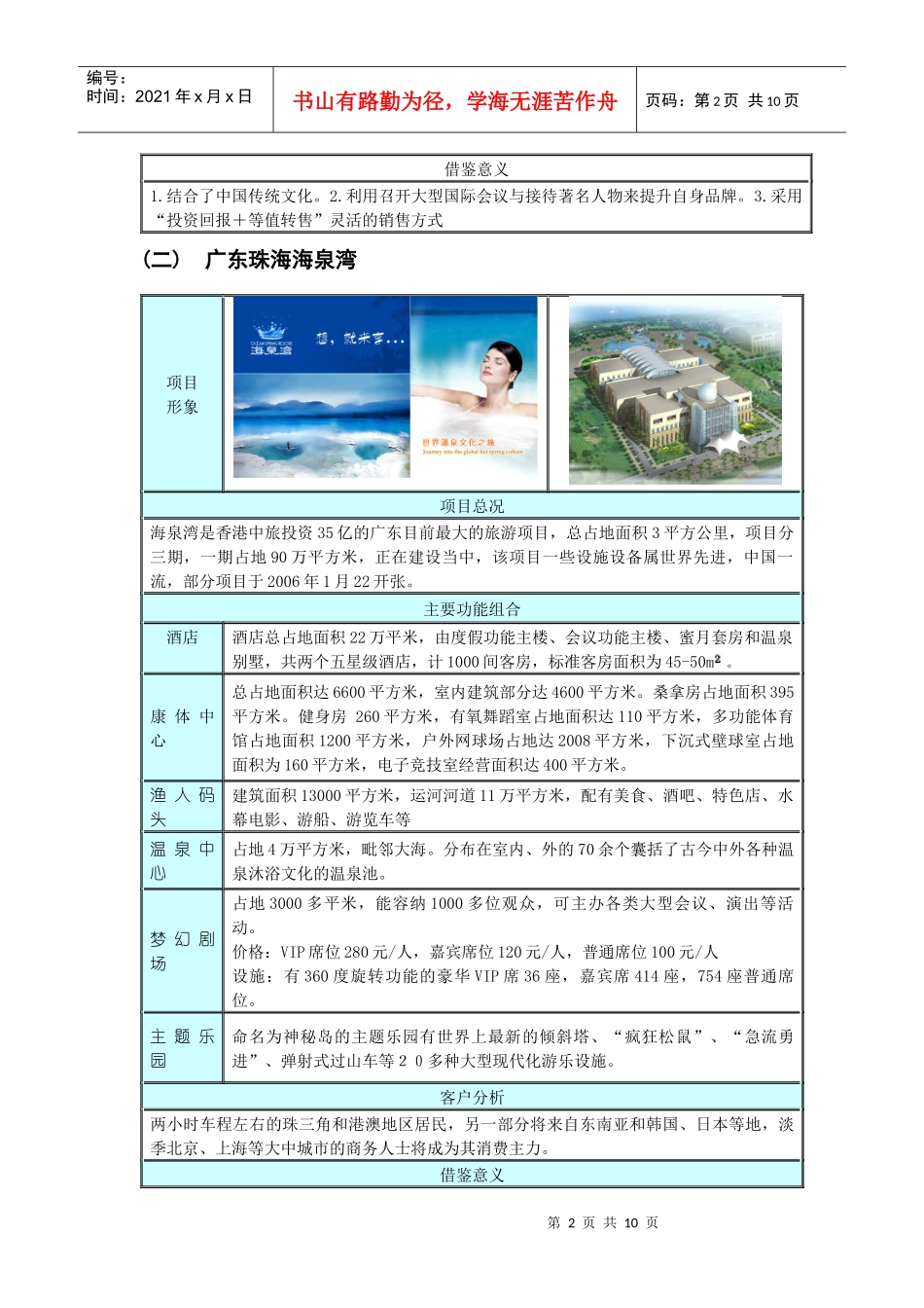 国内旅游地产案例整理_第2页
