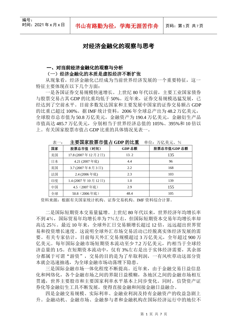 对经济金融化的观察与思考_第1页