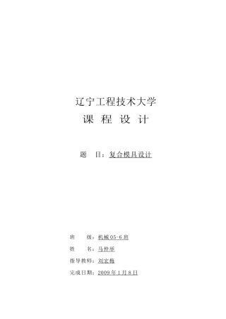 复合模具设计说明