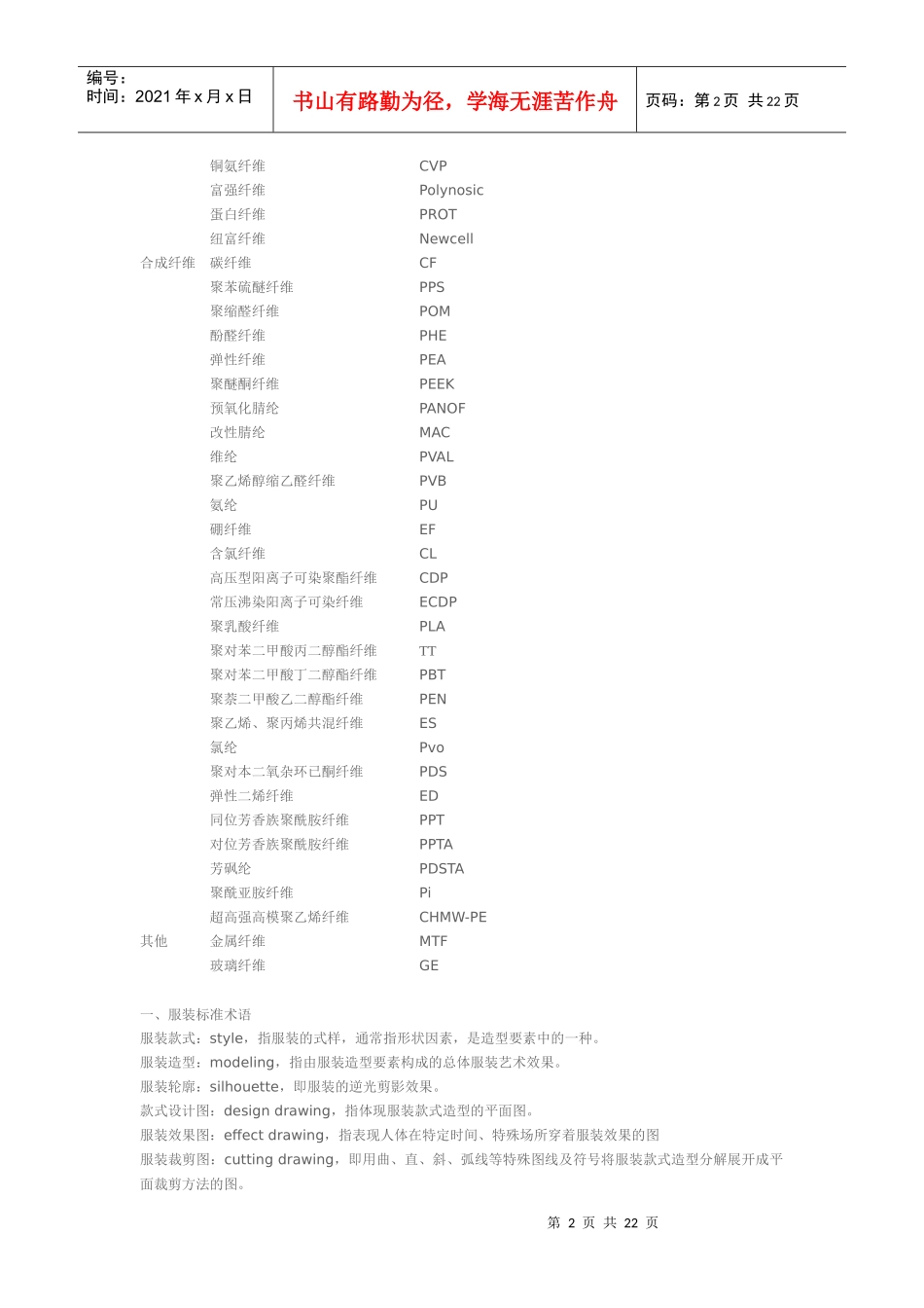 常用纺织英语缩写_第2页