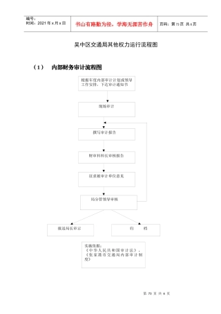 吴中区交通局其他权力运行流程图