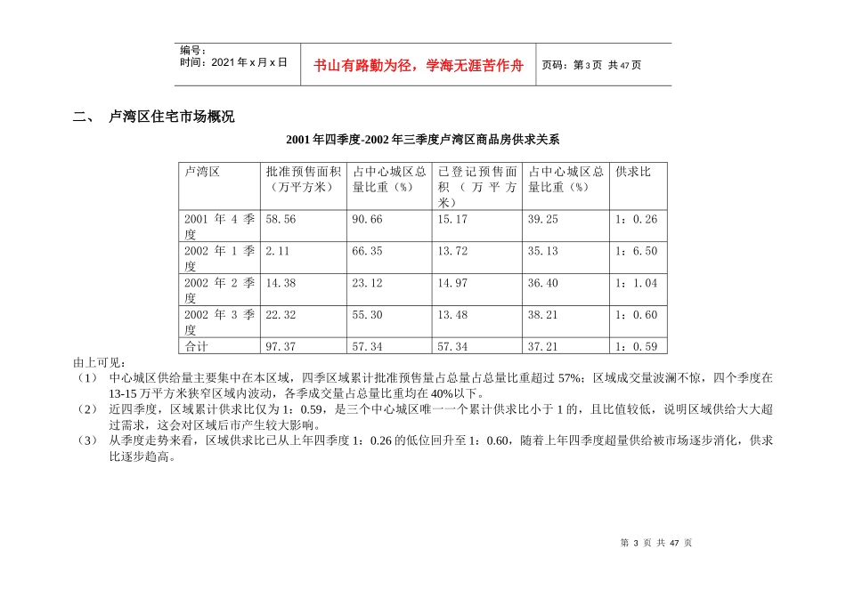 卢湾区住宅市场概况(1)_第3页