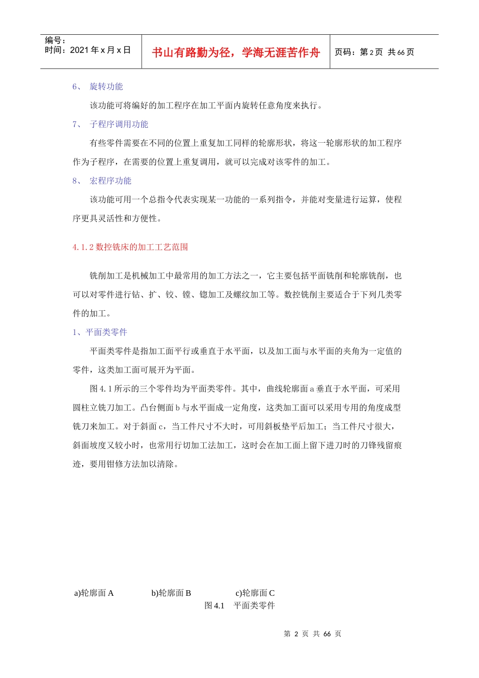 数控铣床程序编制基础及图形数字处理_第2页