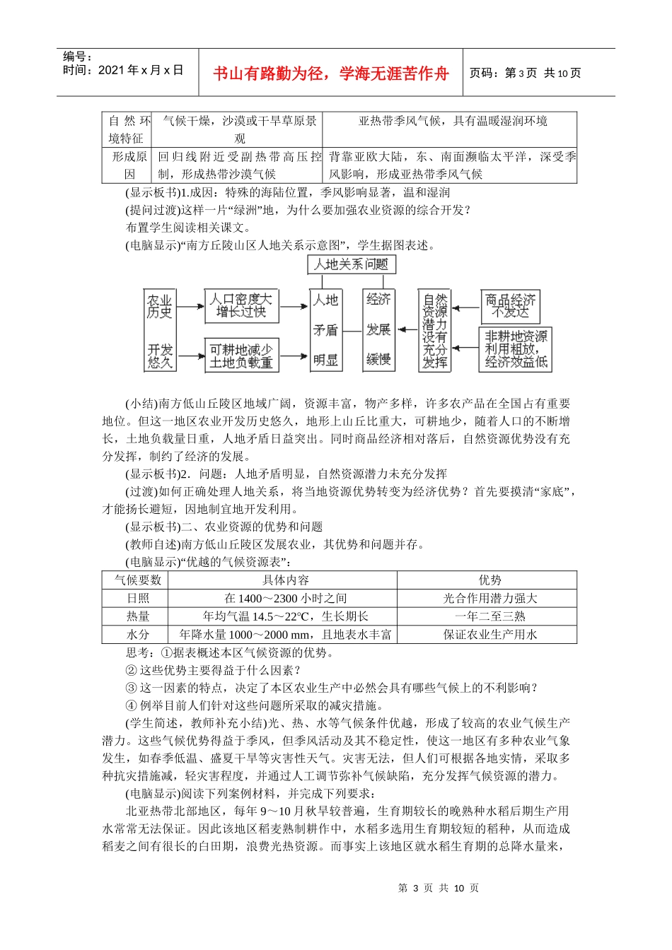 山区农业资源开发的地理背景_第3页