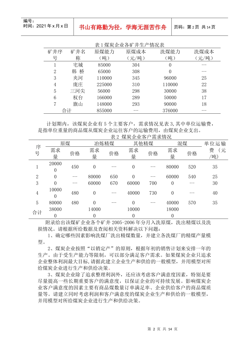 大型煤炭企业生产和供给问题_第2页