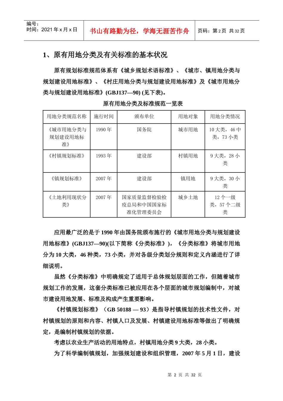 城市用地分类与规划建设用地标准培训资料_第2页