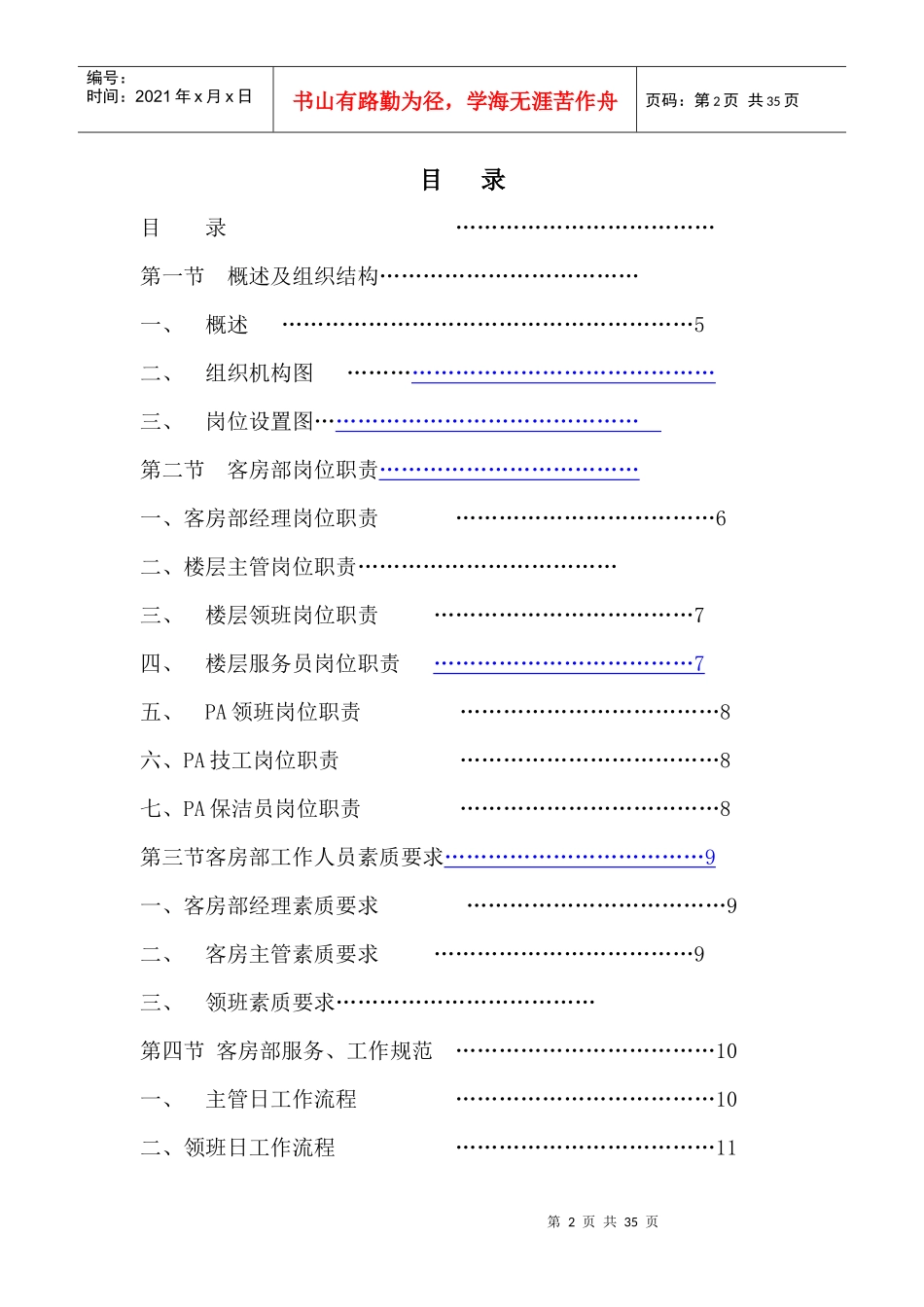 客房部运营手册_第2页
