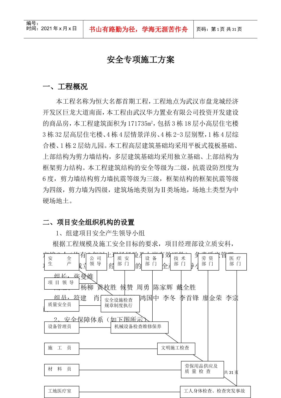 工程安全专项施工方案(DOC42页)_第1页