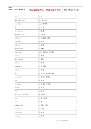 数控系统中常用的英语单词[1]