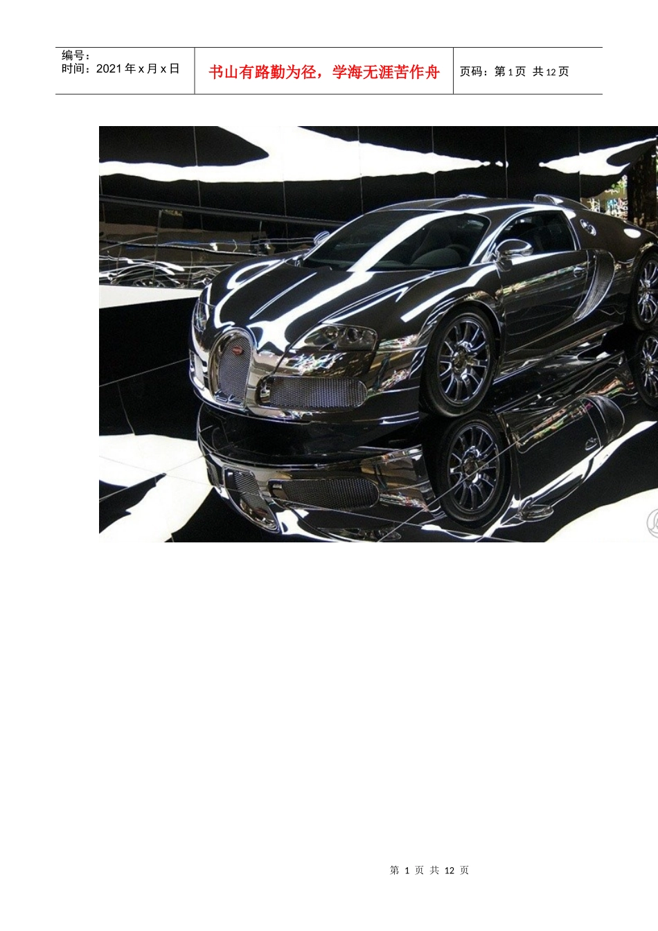 德国大众汽车城直击电镀黑布加迪威龙_第1页