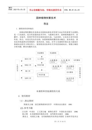 园林植物快繁技术