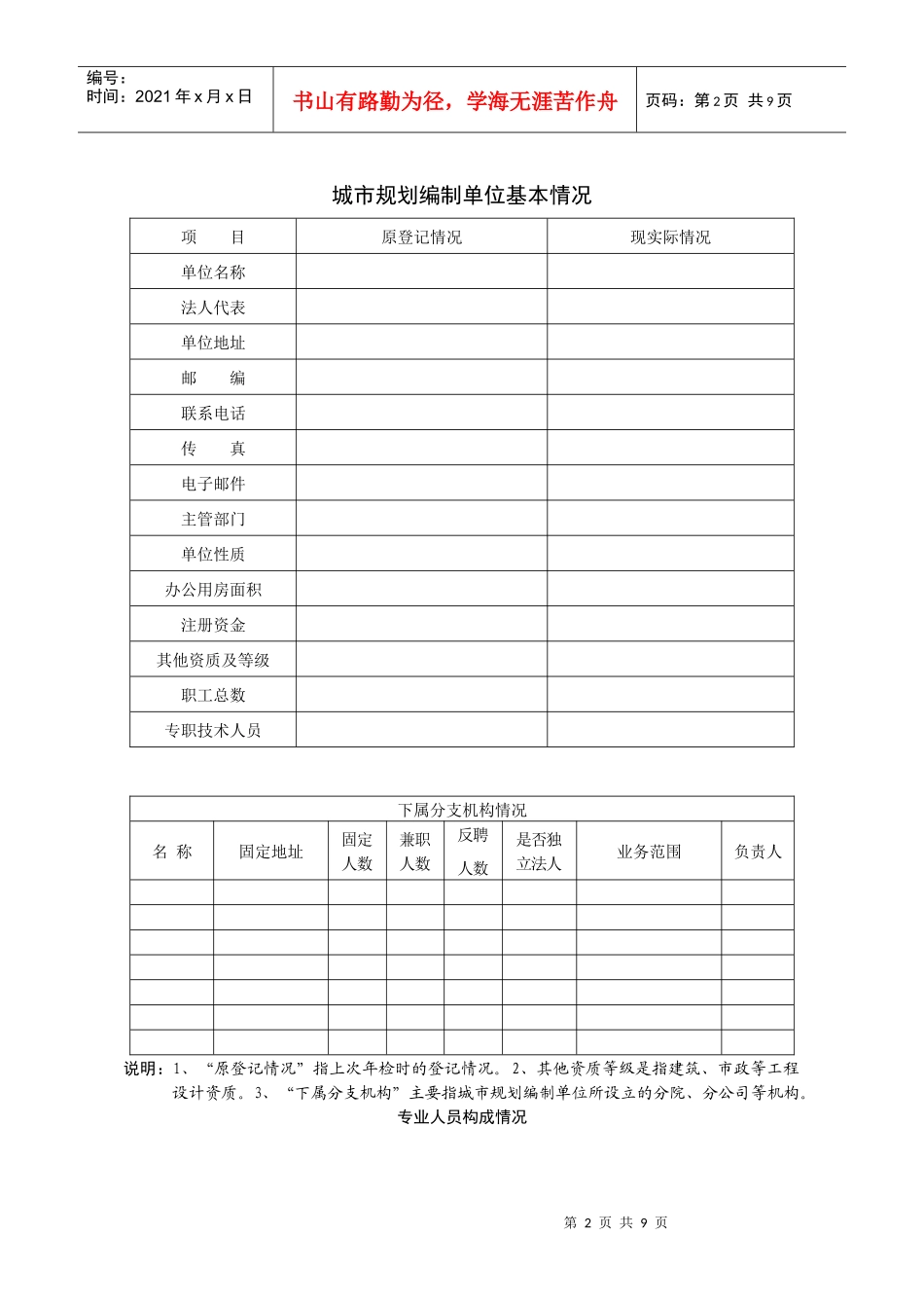 城市规划编制单位资质证书申请表[1]_第2页